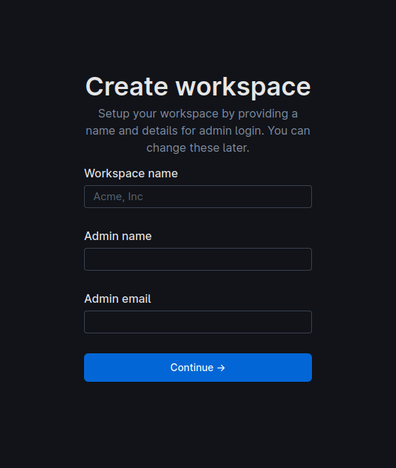 Outline create workspace Hostperl